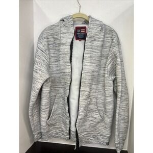 Phat Farm Jacket Size M Black/White Long Sleeve With Hoodie- Missing Zipper